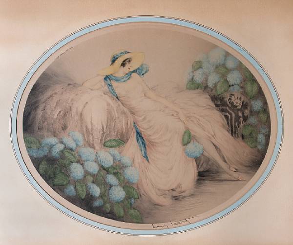 Appraisal: Louis Icart French - Hydrangeas H C amp I Etching