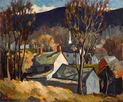 Appraisal: HENRY BILLINGS american b VIEW OF WOODSTOCK NEW YORK Signed