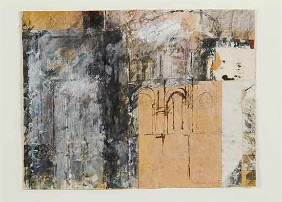 Appraisal: Robert Courtright South Carolina b UNTITLED ARCHITECTURAL ABSTRACT mixed media