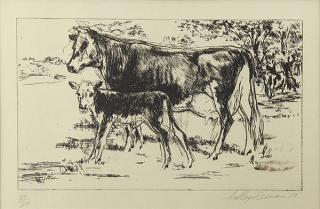 Appraisal: Etching LeRoy Neiman LeRoy Neiman American - Bovine Family Eaux