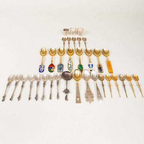 Appraisal: SET OF NINE ENAMELED SILVER-GILT ANTON MICHELSEN COMMEMORATIVE HOLIDAY SPOONS