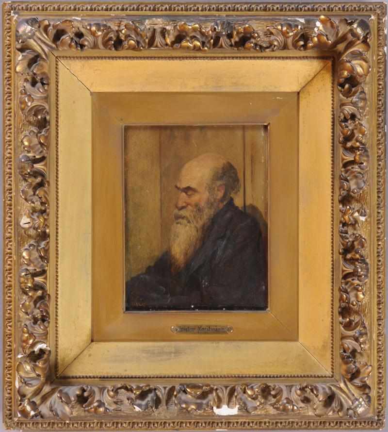 Appraisal: ATTRIBUTED TO ISADORE KAUFMAN BEARDED MAN IN PROFILE Oil on