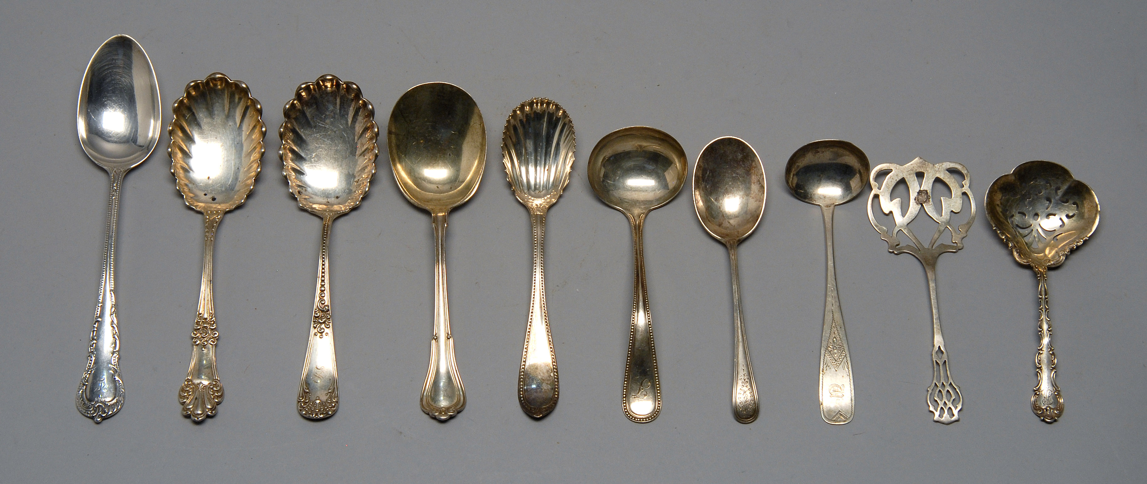 Appraisal: TEN PIECES OF AMERICAN STERLING SILVER FLATWARE - Three pieces