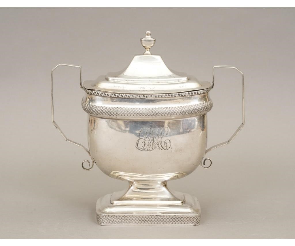 Appraisal: Coin silver covered sugar bowl by Williamson Philadelphia circa h