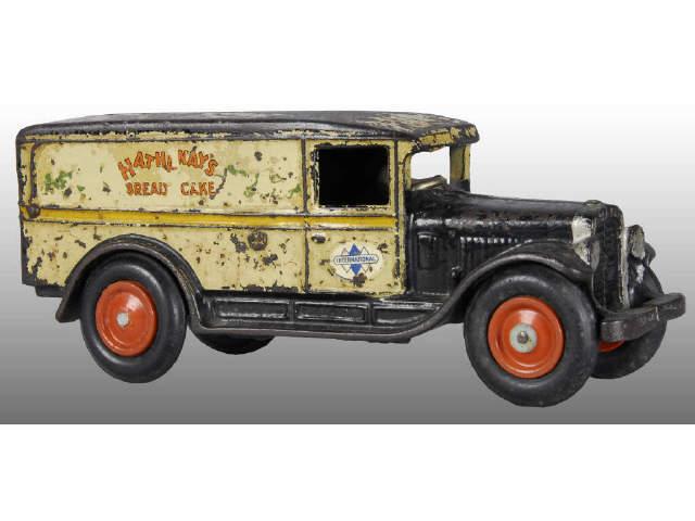 Appraisal: Cast Iron Arcade Int'l Hathaway Bread Panel Truck Description Opening