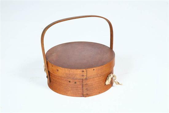 Appraisal: SEWING CADDY Possibly Shaker th century maple Silk-lined with a