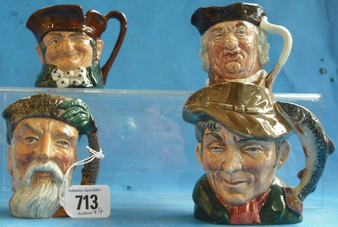 Appraisal: Royal Doulton Small Character Jugs Old Charlie D Robinson Crusoe