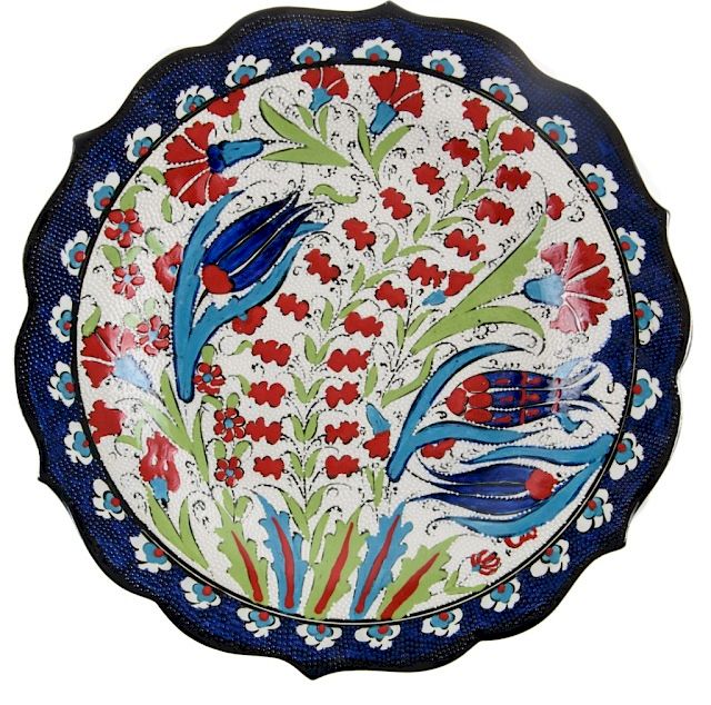 Appraisal: Kocadag Turkish Ceramic Plaque Ceramic wall plaque in bowl form