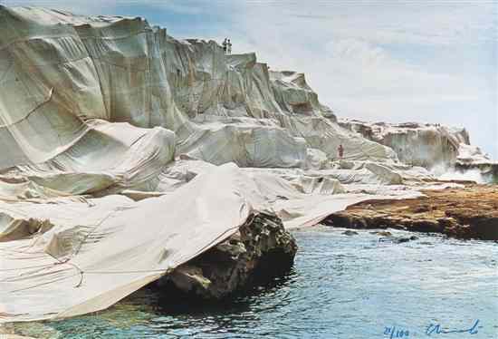 Appraisal: Christo and Jeanne-Claude American b Australian Wrapped Coast print edition