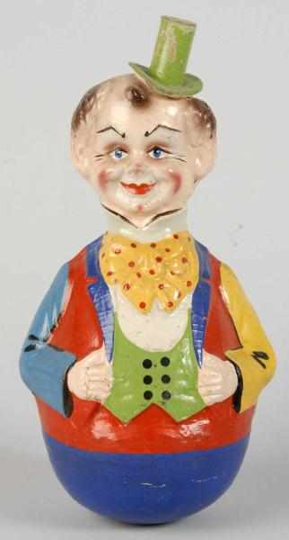 Appraisal: Paper Mache Clown Roly Poly Description German More unusual than