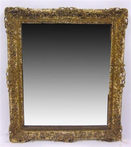 Appraisal: Louis XV carved and giltwood mirrorThe rectangular plate within a