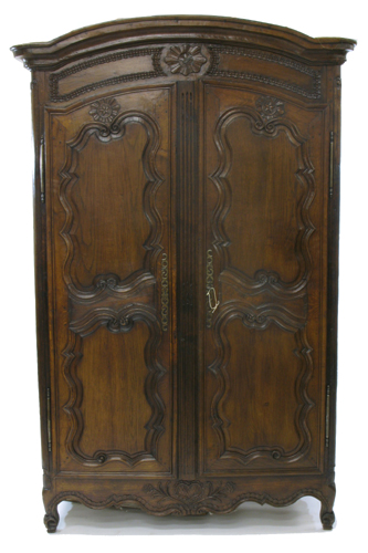 Appraisal: LOUIS XV NORMANDY OAK ARMOIRE French c - having a