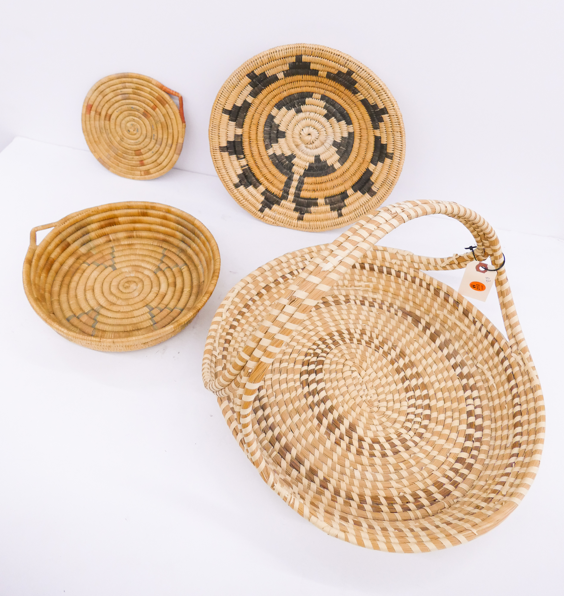 Appraisal: pc Indian Basket Trays- largest ''