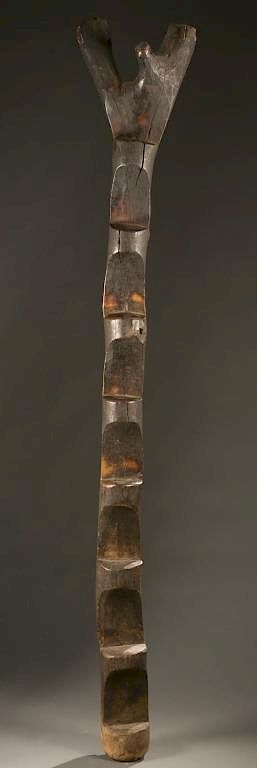 Appraisal: Dogon wooden ladder th th c A wooden ladder Mali