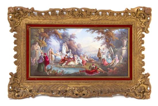 Appraisal: Sale Lot A German Porcelain Plaque th century depicting figures