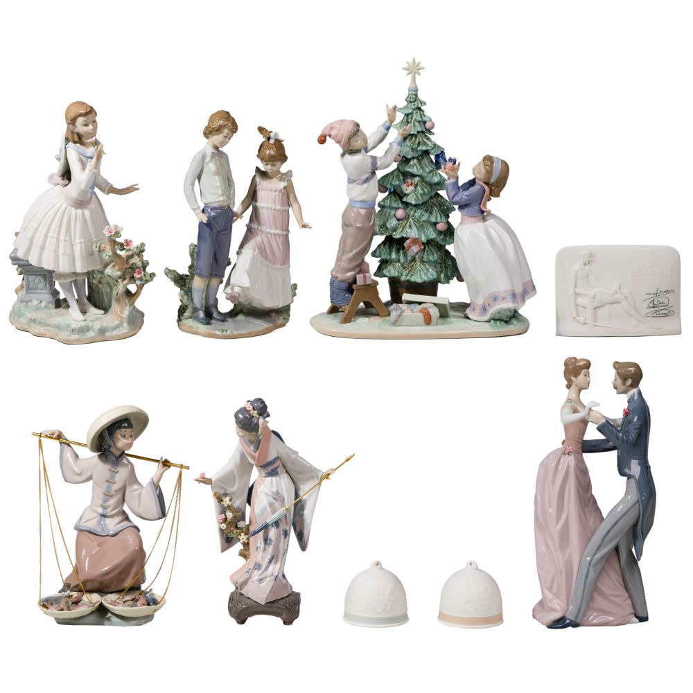 Appraisal: LLADRO FIGURINE ASSORTMENT items including Exquisite Scent retired One Two