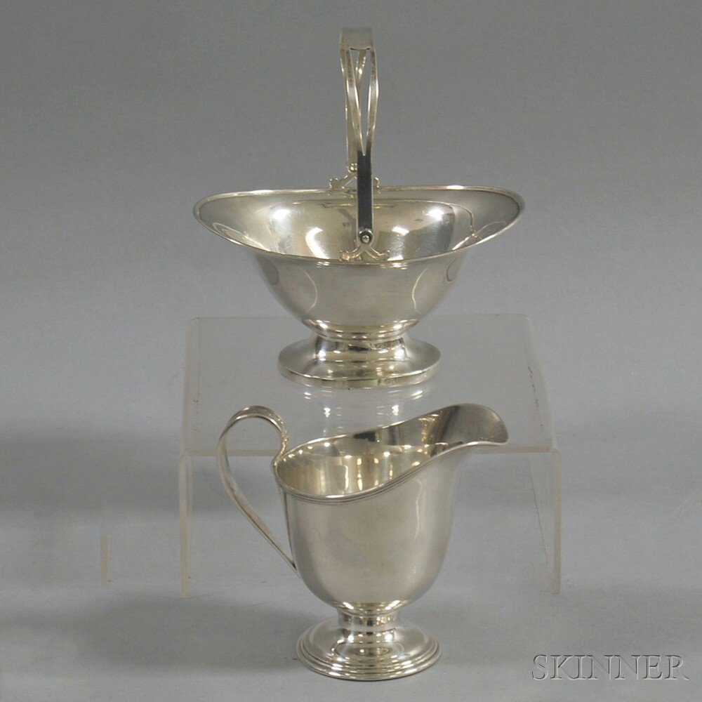 Appraisal: Two Pieces of Tiffany International Sterling Silver Teaware a Tiffany