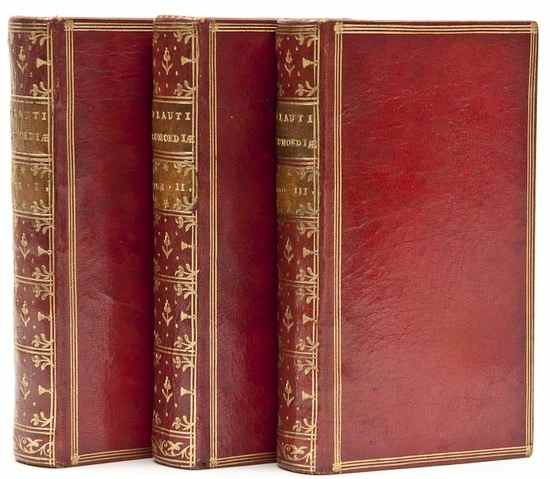 Appraisal: Plautus Titus Maccius Commoediae quae supersunt vol half titles engraved