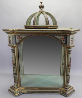 Appraisal: th C Italian Polychromed Altar Display th Century Italian Polychromed