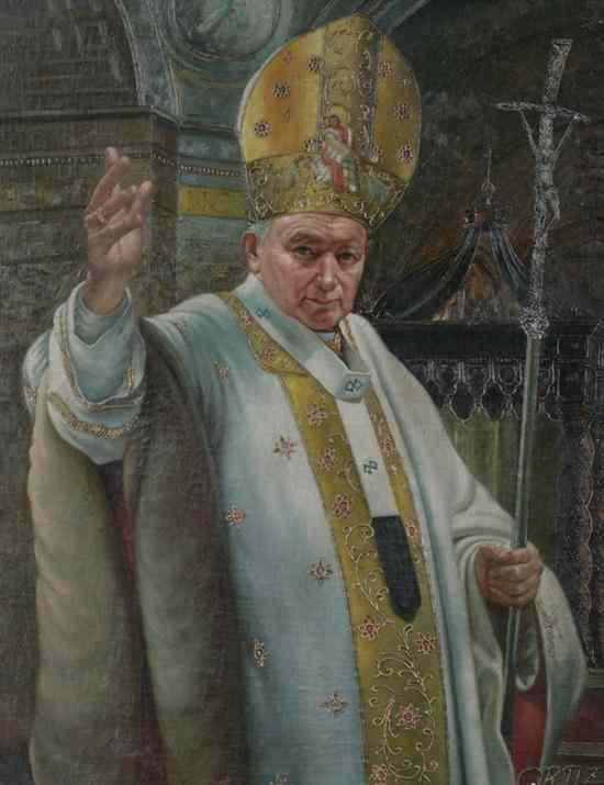 Appraisal: ORTIZ th century THE POPE signed lower right Oil on