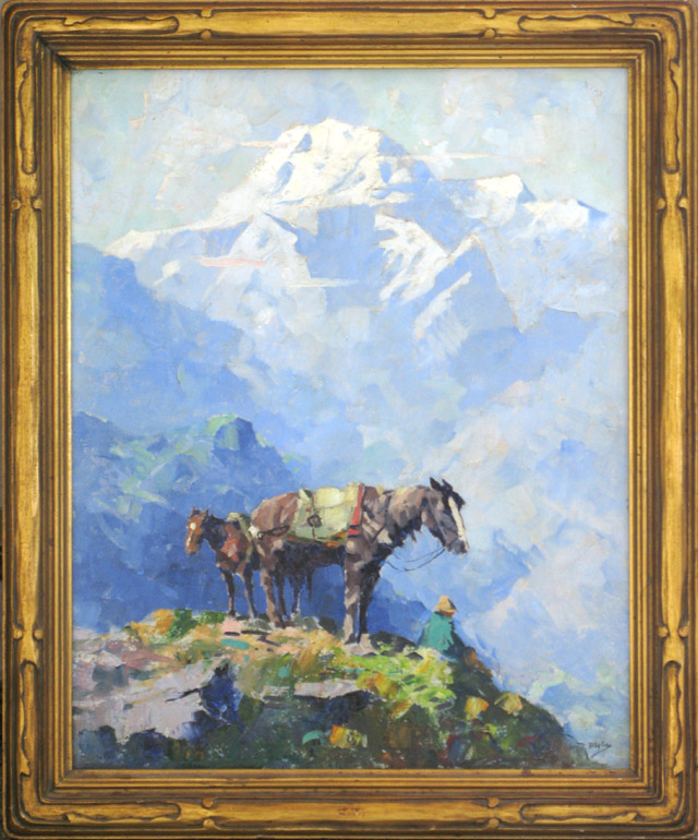 Appraisal: EUSTACE PAUL ZIEGLER OIL ON ACADEMY BOARD Seattle Washington -