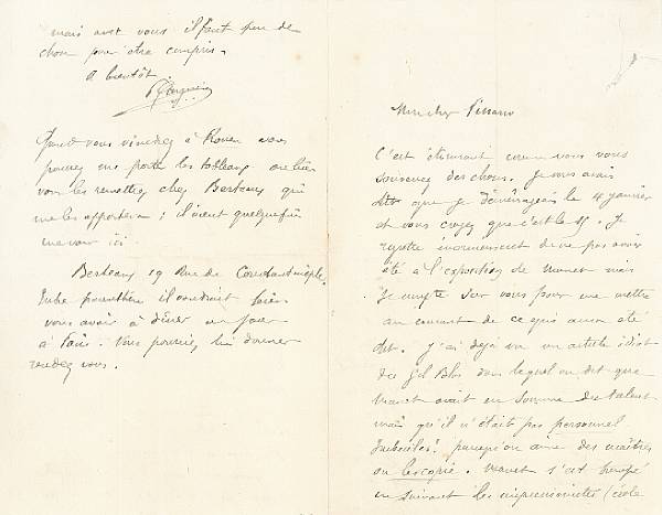 Appraisal: GAUGUIN EUGENE HENRI PAUL - Autograph Letter Signed P Gauguin