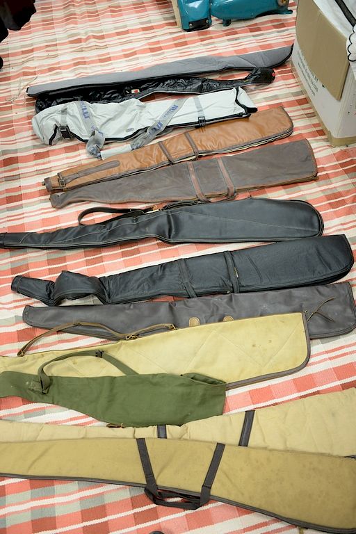 Appraisal: Large group of gun rifle and shotgun cases Large group