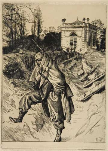 Appraisal: JAMES JACQUES TISSOT Grand'garde Etching and drypoint x mm x