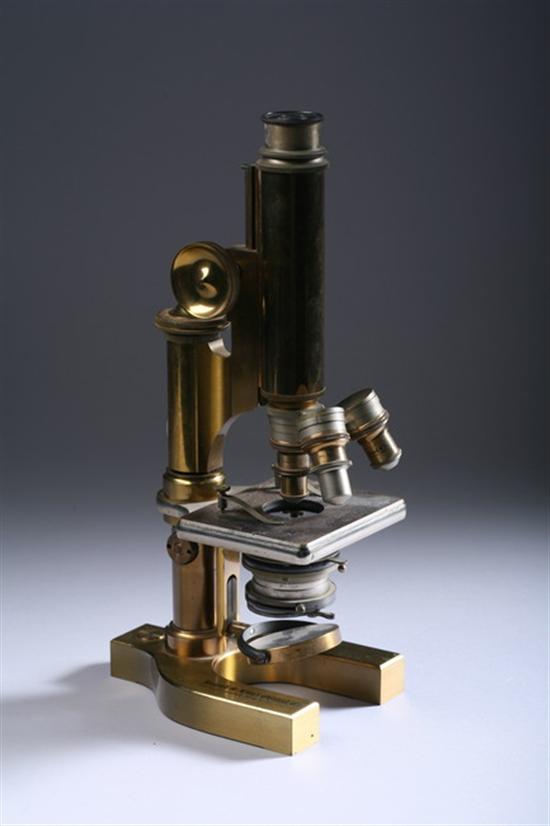 Appraisal: BAUSCH LOMB BRASS MICROSCOPE Circa no Marked Bausch Lomb Optical