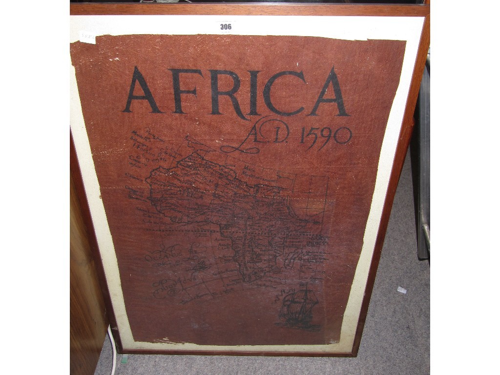 Appraisal: Framed map of Africa