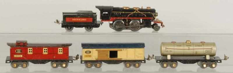 Appraisal: Ives No Transition Freight Train Set Description American Pre-war O-gauge