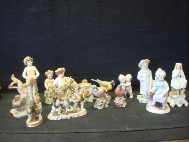 Appraisal: Lot of assorted porcelain figures incl Meissen Kewpie Dresden Hastings