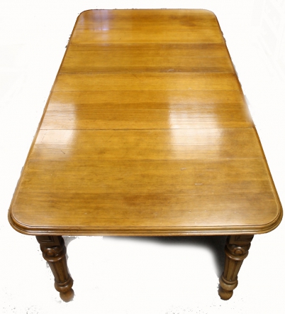 Appraisal: Edwardian Oak wind out dining table with additional two leaves