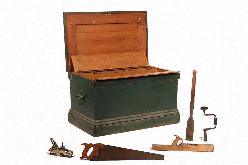 Appraisal: SHIPBUILDER'S TOOL CHEST - Circa s Bath Maine Shipbuilder's Chest