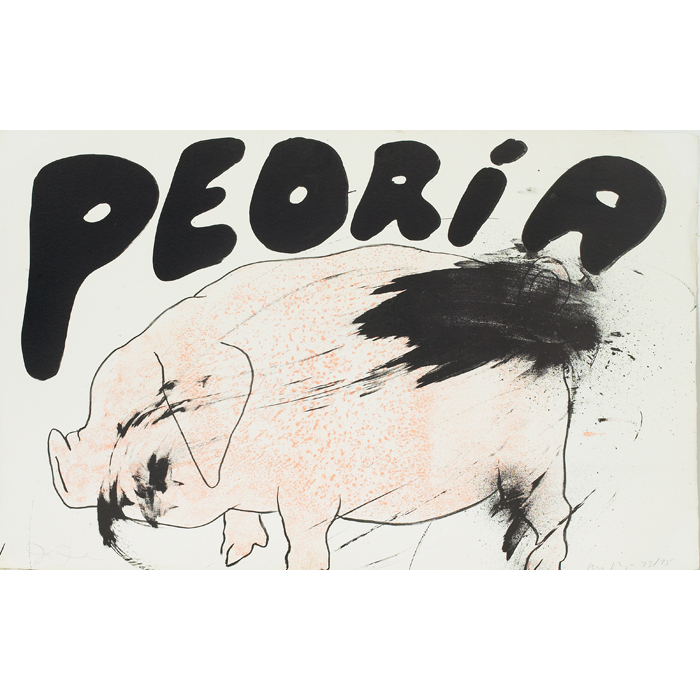 Appraisal: Jim Dine American b '' Oo La La Peoria Pig