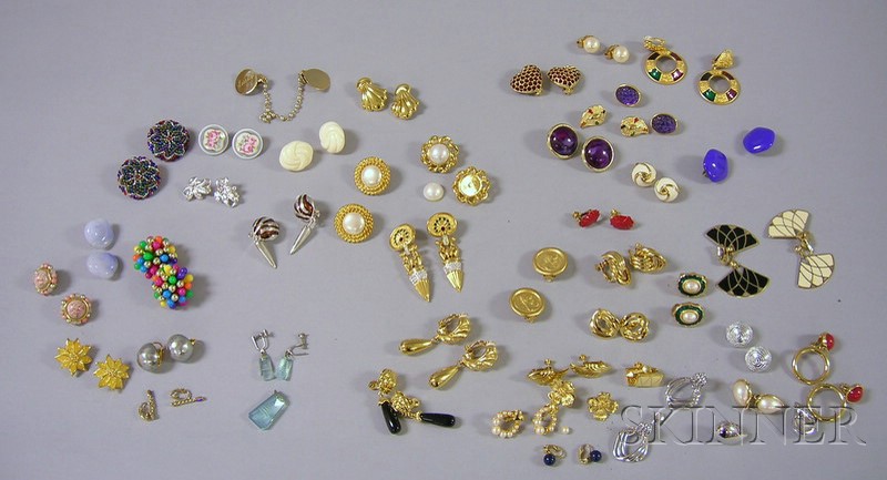 Appraisal: Group of Costume Earrings including signed pieces by Trifari Monet