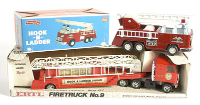 Appraisal: ERTL and Buddy L pressed steel Fire Trucks ERTL Fire