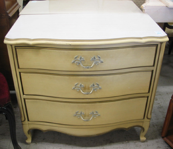 Appraisal: A PAIR OF PROVINCIAL STYLE BEDSIDE CHESTS American mid th