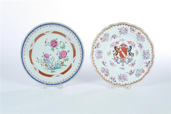 Appraisal: TWO PLATES One is Chinese Export mid th century with