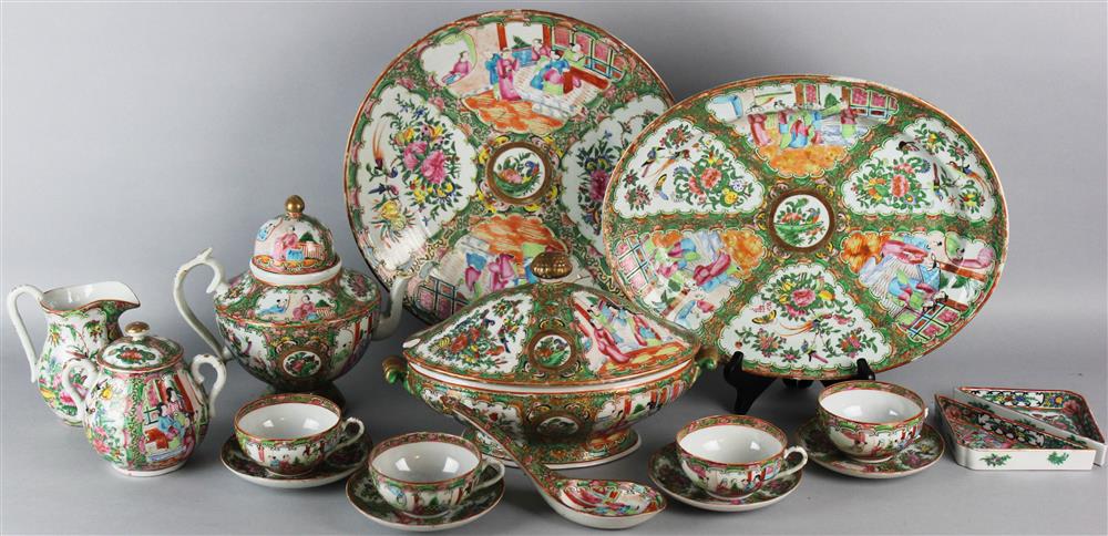 Appraisal: GROUP OF CHINESE ROSE MEDALLION PORCELAIN AND LATER including an