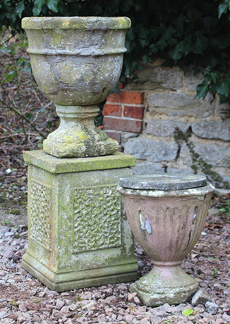 Appraisal: A VICTORIAN CONCRETE GARDEN URN cm diameter x cm high