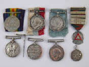 Appraisal: A collection of medals including an Edward VII long service