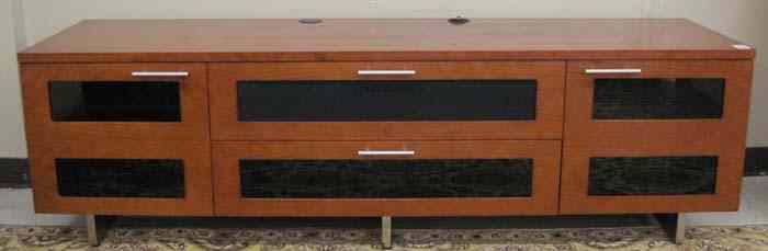 Appraisal: CONTEMPORARY MEDIA CONSOLE unknown maker of wood constriction with cherry