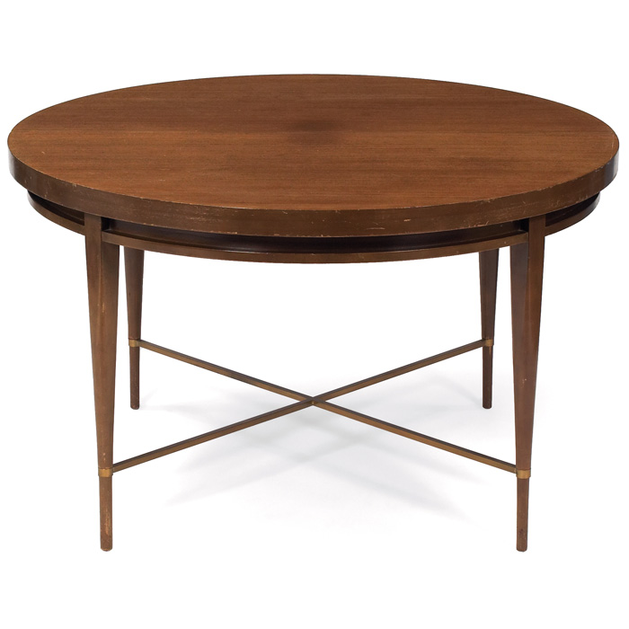 Appraisal: Paul McCobb dining table by Calvin round mahogany top with