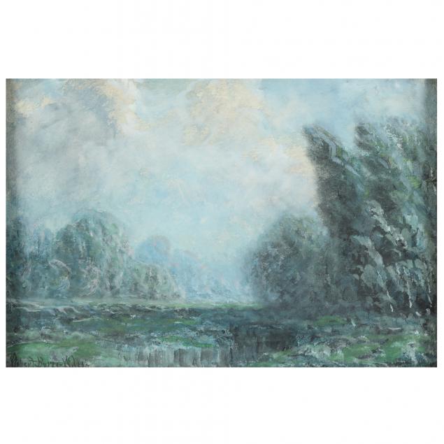 Appraisal: ROBERT BURNS WILSON AMERICAN - MISTY MORNING LANDSCAPE Oil on