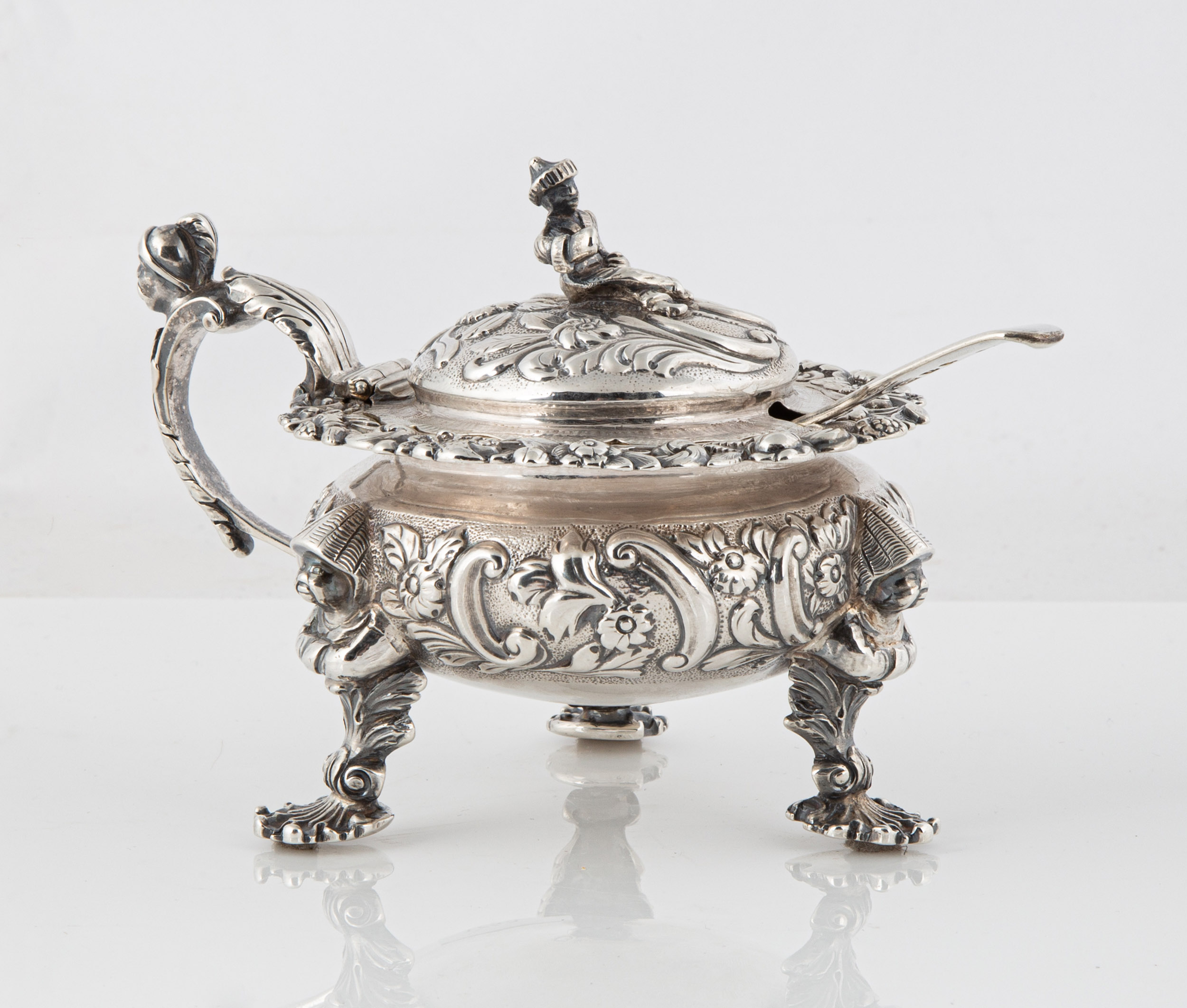 Appraisal: GEORGE III SILVER MUSTARD POT Early th century By Rebecca