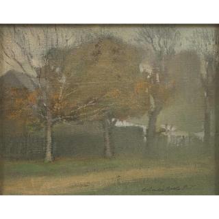 Appraisal: Charles Rollo Peters Framed oil on canvas landscape Misty Day