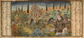 Appraisal: Persian Nineteenth Century Persian Nineteenth Century Hunting Scene gouache on