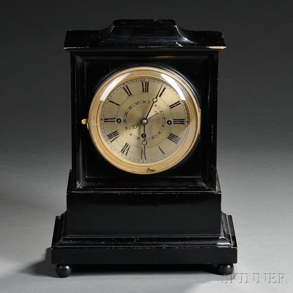 Appraisal: Biedermeier Mantel Clock mid- th century in an austere ebonized