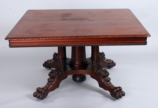 Appraisal: Top edge carved with half-rosettes gadrooned apron fluted column pedestal